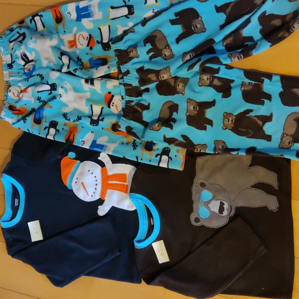 Carter's -- 2 sets of Fleece Pajamas (Size 3T & 4T)